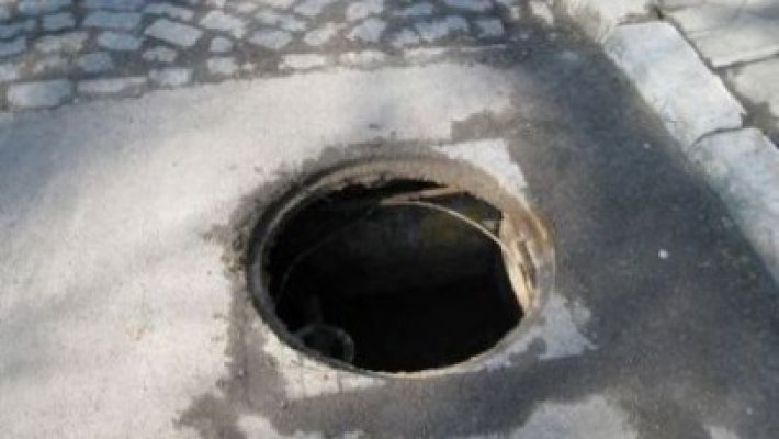 Căţel salvat de pompierii constănţeni dintr-o canalizare